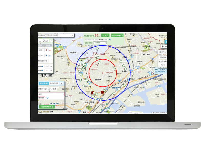 Web診療圏分析システムイメージ